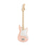 Squier FSR Bronco 4-String Bass Guitar, Maple FB, Shell Pink