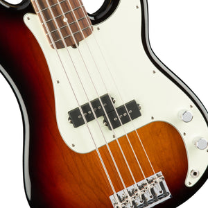 Fender American Professional 5-String Precision Bass Guitar, RW FB, 3-Tone Sunburst