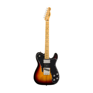 Squier Classic Vibe 70s Telecaster Custom Electric Guitar, Maple FB, 3-Tone Sunburst