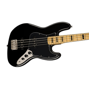 Squier Classic Vibe 70s Jazz Bass Guitar, Maple FB, Black