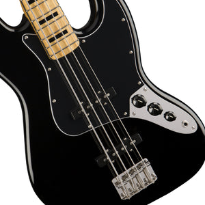 Squier Classic Vibe 70s Jazz Bass Guitar, Maple FB, Black