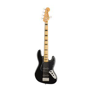 Squier Classic Vibe 70s Jazz 5-String Bass Guitar, Maple FB, Black