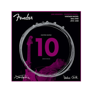 Fender Hendrix Voodoo Child Ball End Nickel Electric Guitar Strings, 10-38