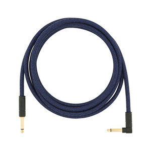 Fender Festival Hemp Angled Instrument Cable, 10ft, Pure Hemp, Blue Dream