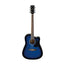 Ibanez PF15ECE-TBS Acoustic Guitar, Transparent Blue Sunburst High Gloss