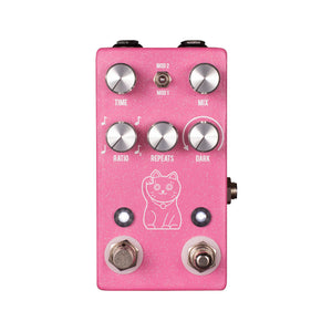 JHS Lucky Cat Tape/Digital Delay Guitar Effects Pedal, Pink