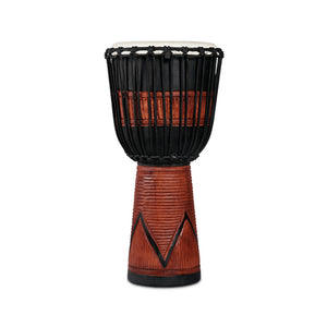 Latin Percussion LP713LB World Beat WoodArt Large Djembe, Black/Brown