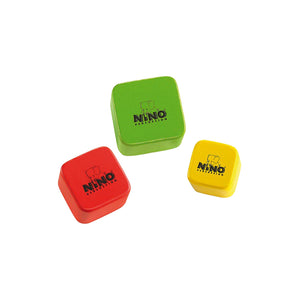 NINO Percussion NINO507-MC Shakers Set, Square, Multi Colour