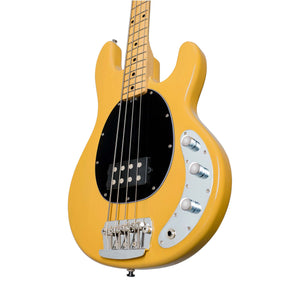 Sterling by Music Man RAY24CA-BSC 4-String Electric Bass Guitar, Maple FB, Butterscotch