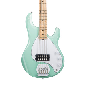 Sterling S.U.B Series RAY5 5-String Electric Bass Guitar, Maple FB, Mint Green (RAY5-MG-M1)