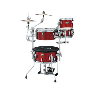 TAMA CJP44C-CPM Cocktail-JAM Mini 4 Piece Drum Kit W/Carrying Bag W/MCAX5366, Candy Apple Mist