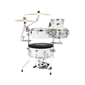 TAMA CJP44C-SGW Cocktail-JAM Mini 4 Piece Drum Kit W/Carrying Bag W/MCAX5366, Sugar White