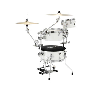 TAMA CJP44C-SGW Cocktail-JAM Mini 4 Piece Drum Kit W/Carrying Bag W/MCAX5366, Sugar White