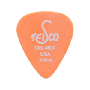 Teisco Del Rex Standard Guitar Pick, .60mm, 6-Pick Pack