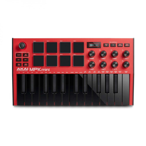 Akai MPK Mini Mk3 Compact Keyboard Controller, Red